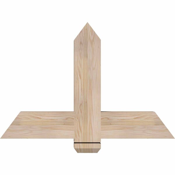 Ekena Millwork Eugene Smooth Timber Gable Bracket, Douglas Fir, 36"W x 24"H x 3 1/2"D x 5 1/2"F, 16/12 Pitch GBW036X24X0406EUG00SDF - main